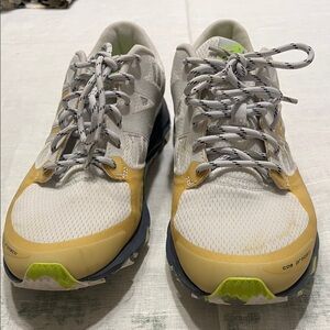 New Balance White and Yellow Athletic Shoes